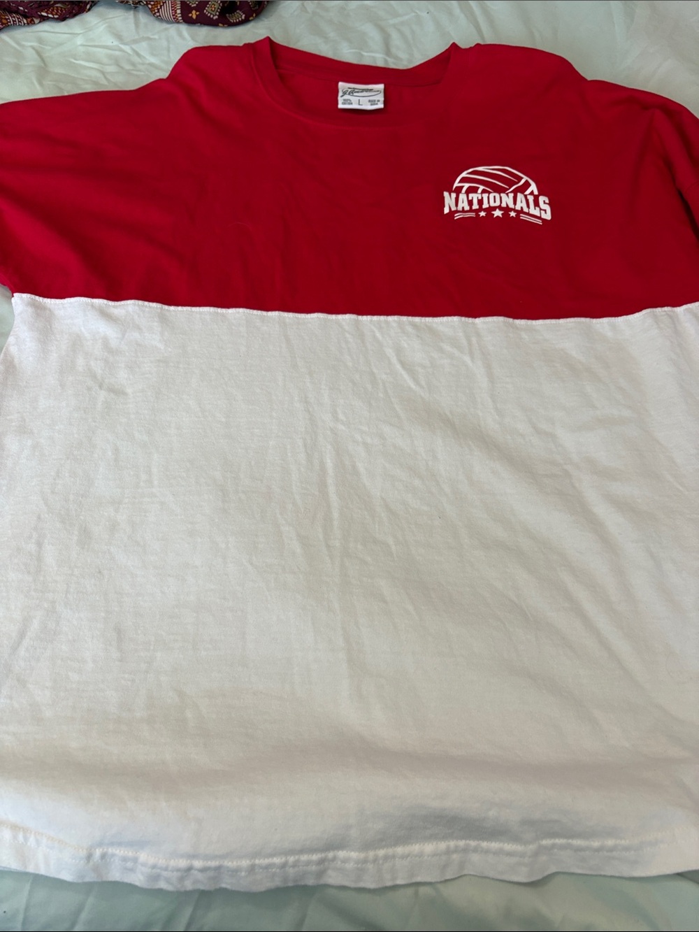 J. America Red Crewneck long sleeve shirt great Soccer jersey